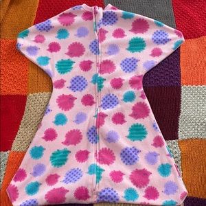 Small 3-6m fleece sleeping baby zippadee zip